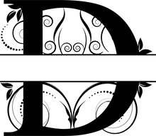 Load image into Gallery viewer, Vine Monogram Split Letters