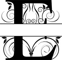 Load image into Gallery viewer, Vine Monogram Split Letters