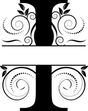 Load image into Gallery viewer, Vine Monogram Split Letters