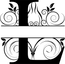Load image into Gallery viewer, Vine Monogram Split Letters