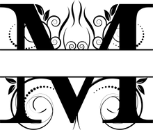 Load image into Gallery viewer, Vine Monogram Split Letters