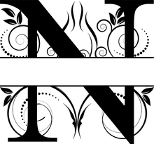 Load image into Gallery viewer, Vine Monogram Split Letters