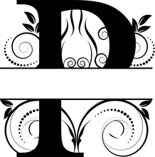 Load image into Gallery viewer, Vine Monogram Split Letters