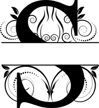 Load image into Gallery viewer, Vine Monogram Split Letters