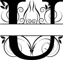 Load image into Gallery viewer, Vine Monogram Split Letters