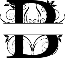 Load image into Gallery viewer, Vine Monogram Split Letters
