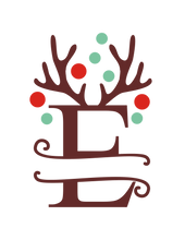 Load image into Gallery viewer, Reindeer Antler &amp; Lights monogram
