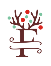 Load image into Gallery viewer, Reindeer Antler &amp; Lights monogram
