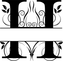 Load image into Gallery viewer, Vine Monogram Split Letters
