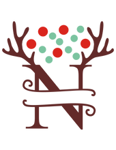 Load image into Gallery viewer, Reindeer Antler &amp; Lights monogram
