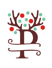 Load image into Gallery viewer, Reindeer Antler &amp; Lights monogram
