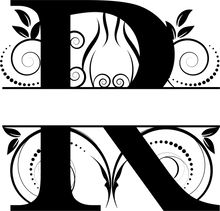 Load image into Gallery viewer, Vine Monogram Split Letters
