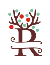 Load image into Gallery viewer, Reindeer Antler &amp; Lights monogram
