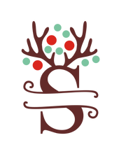 Load image into Gallery viewer, Reindeer Antler &amp; Lights monogram
