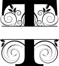 Load image into Gallery viewer, Vine Monogram Split Letters
