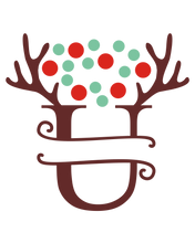 Load image into Gallery viewer, Reindeer Antler &amp; Lights monogram
