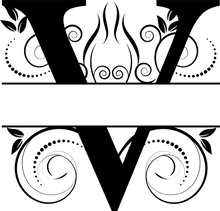 Load image into Gallery viewer, Vine Monogram Split Letters
