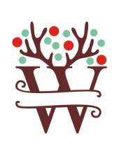 Load image into Gallery viewer, Reindeer Antler &amp; Lights monogram

