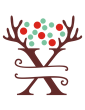 Load image into Gallery viewer, Reindeer Antler &amp; Lights monogram
