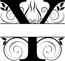 Load image into Gallery viewer, Vine Monogram Split Letters
